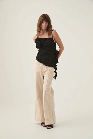 Aje Serene Asymmetric Gathered Top