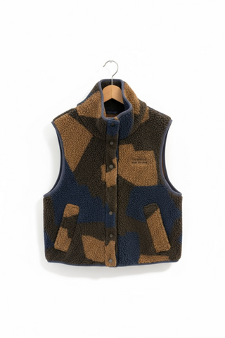 The Tiny Big Sister Geometric Sherpa Vest