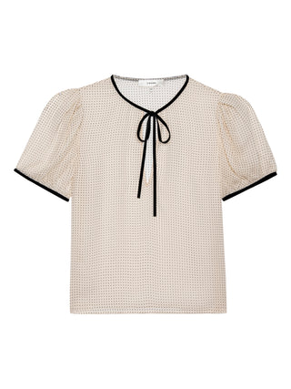 Frame The Tie Puff Sleeve Blouse