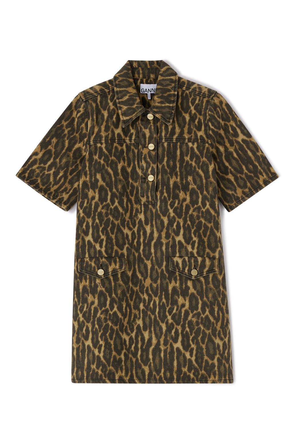 Ganni Printed Denim Dress – Aria