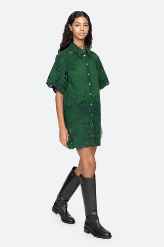 Sea Ceci Embroidered Shirt Dress