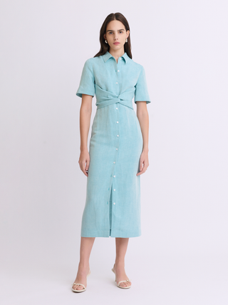 Matthew Bruch Wrap Shirt Dress