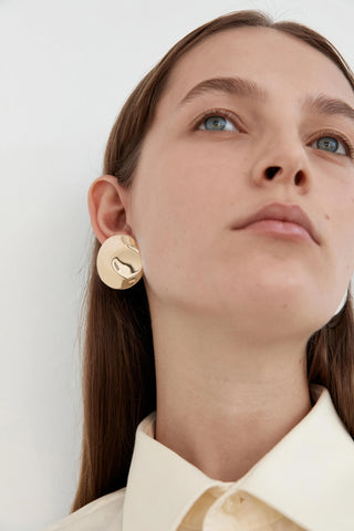 Nina Gordon Dented Medallion Earrings