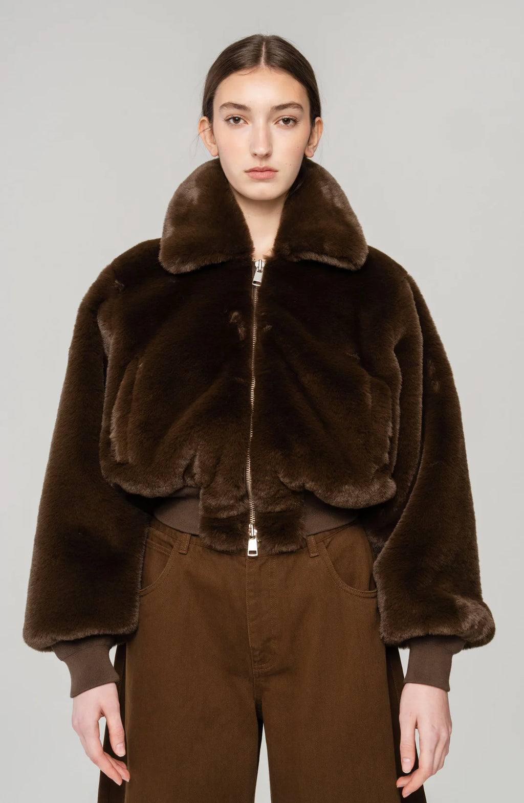 ☆rienda Faux Furポケットコーディガン☆ Silver Fox Fur Coat Hooded Rihanna | SKANDINAVIK FUR