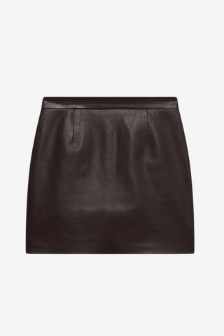 IRO Eliou Short Leather Skirt
