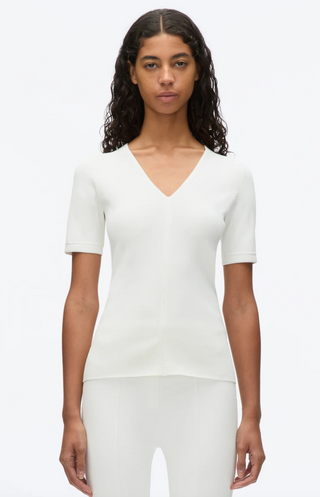 3.1 Phillip Lim Compact Rib V-Neck Tee