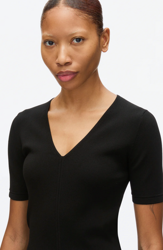 3.1 Phillip Lim Compact Rib V-Neck Tee