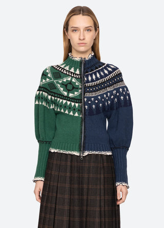 Sea Linea Zip Front Cardigan