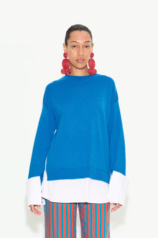 Simon Miller Pip Poplin Combo Sweater