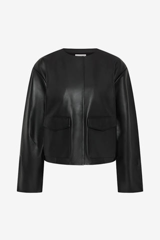 St. Agni Utility Cocoon Leather Bomber