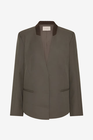 St. Agni Ribbed Collar Blazer
