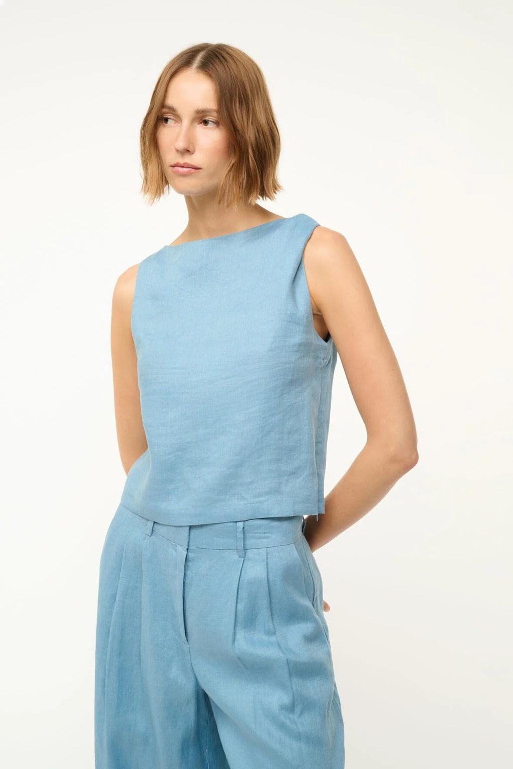staud boa linen dress STAUD Boa Linen Dress