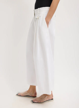 Tibi Bio Twill Triple Pleat Cropped Pant