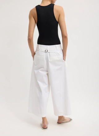 Tibi Bio Twill Triple Pleat Cropped Pant