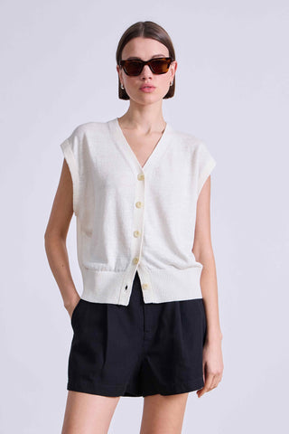 Apiece Apart Fine Weight Cropped Vest