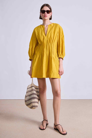 Apiece Apart Rocca Pleat Mini Dress