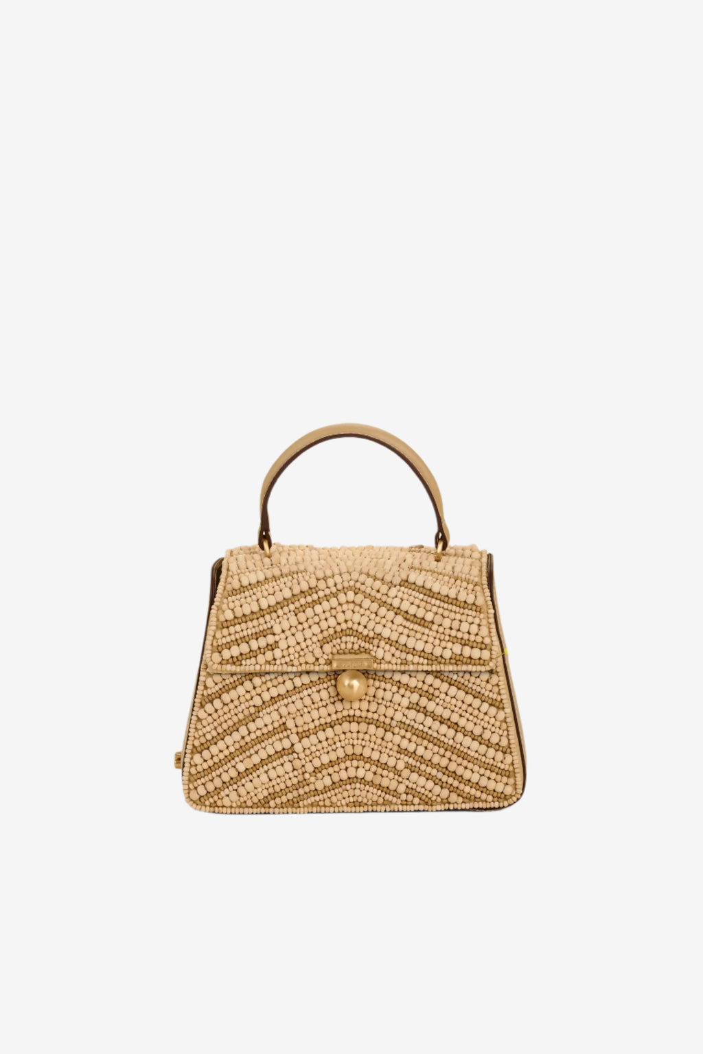 Cult Gaia Sybil Crossbody Bag in Natural Wooden Bead Multi
