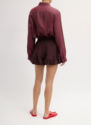 Tibi Nylon Bubble Short