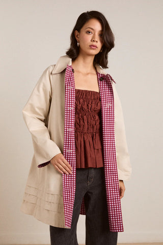 Damson Madder Mercedes Bow Trench