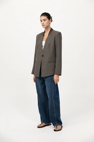 St. Agni Ribbed Collar Blazer