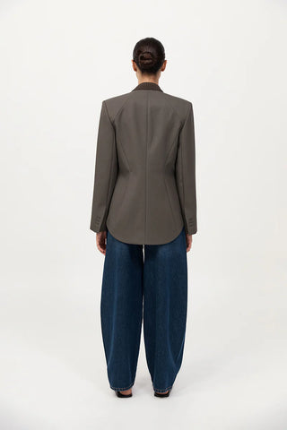 St. Agni Ribbed Collar Blazer