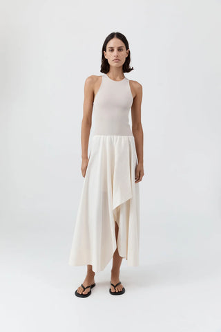 St. Agni Knit Bodice Asymm Dress