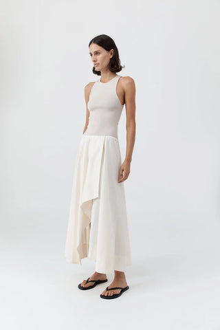 St. Agni Knit Bodice Asymm Dress