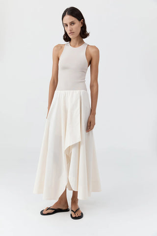 St. Agni Knit Bodice Asymm Dress