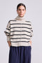 Cream Black Stripe