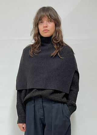 Toast Ribbed Poncho