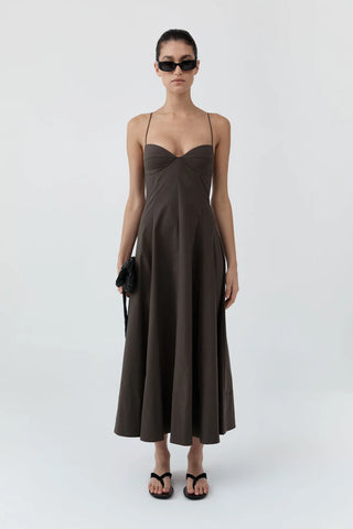 St. Agni Cami Dress in Charcoal