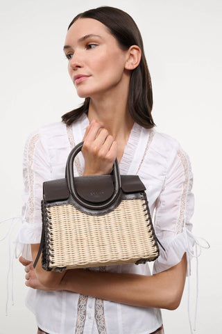 Staud Maude Mini Wicker Carryall