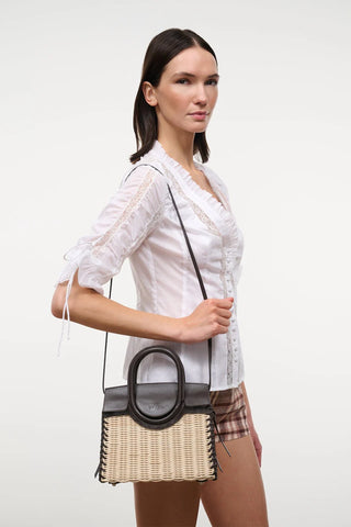 Staud Maude Mini Wicker Carryall