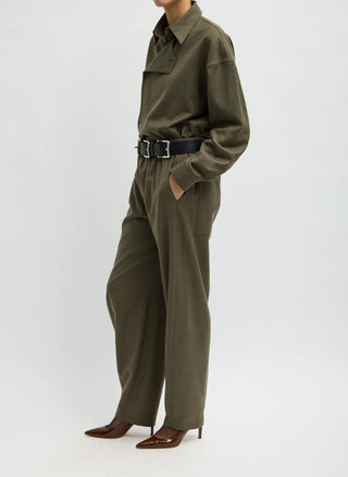 Tibi Flannel Side Drape Pant