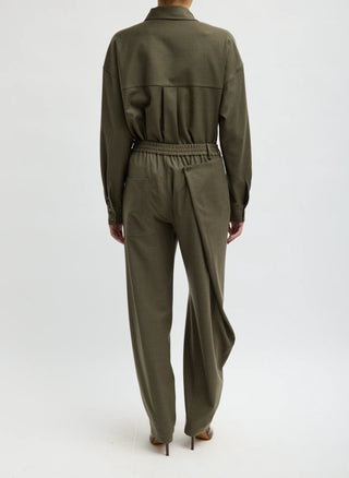 Tibi Flannel Side Drape Pant