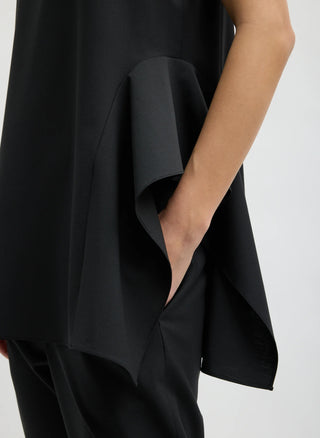 Tibi Wool Side Drape Top