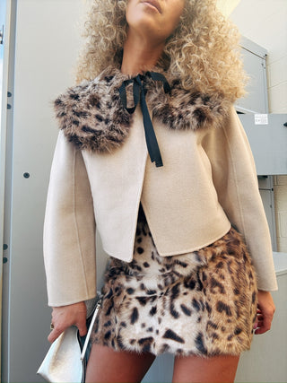 Aknvas Lynx Faux Fur Collar