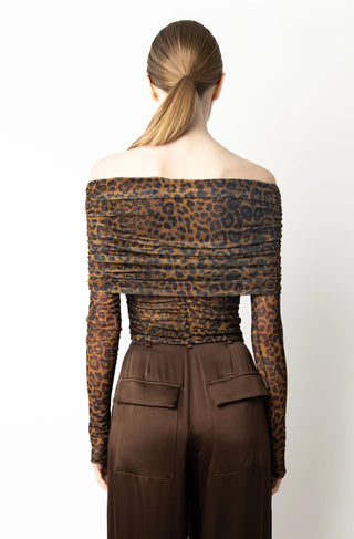 Lapointe Print Mesh Top