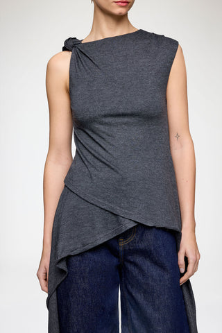 Ganni Draped Knot Top