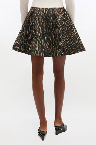 Ganni Metallic Cloque Circle Skirt