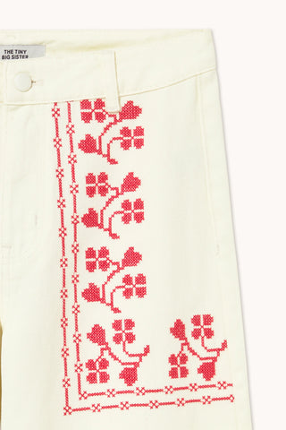 Tiny Big Sister Embroidery Jeans