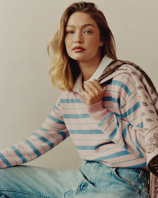 Guest In Residence Collegiate Stripe Polo