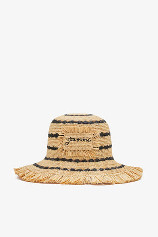 Ganni Raffia Bucket Hat