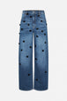 Denim Sequince Flower