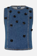 Denim Sequince Flower