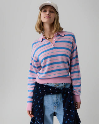 Guest In Residence Collegiate Stripe Polo