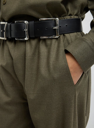 Tibi Flannel Side Drape Pant
