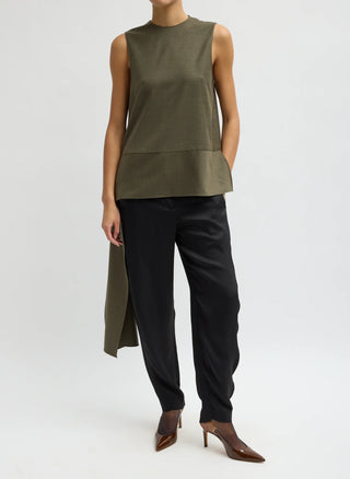 Tibi Flannel Asymmetrical Top