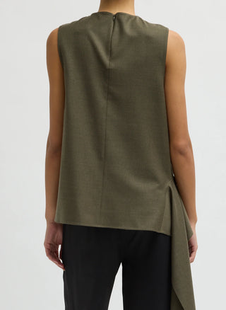 Tibi Flannel Asymmetrical Top