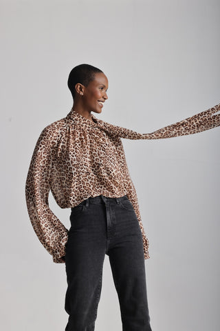 Lele de Baltzac Globe Chiffon Top